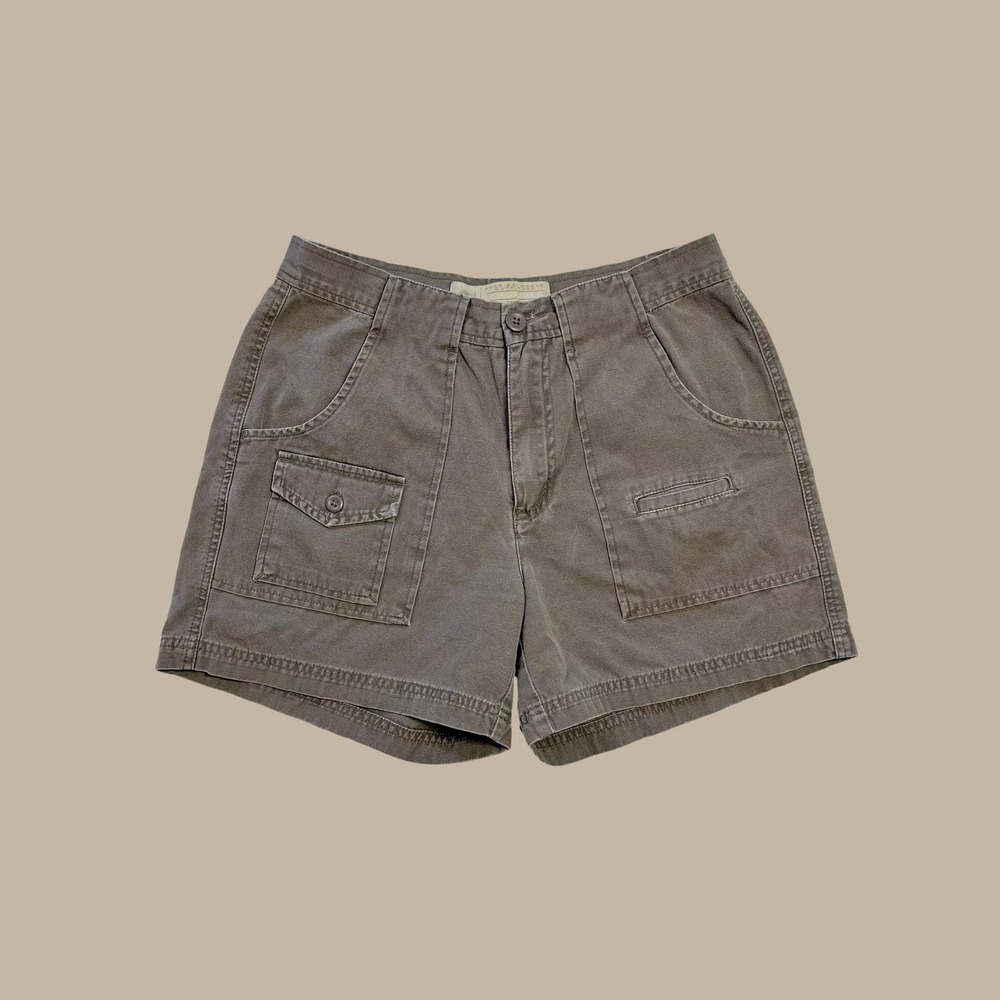 Vintage American Eagle 7 Pocket Cargo Khakis Utility Hiking Shorts, Size 8